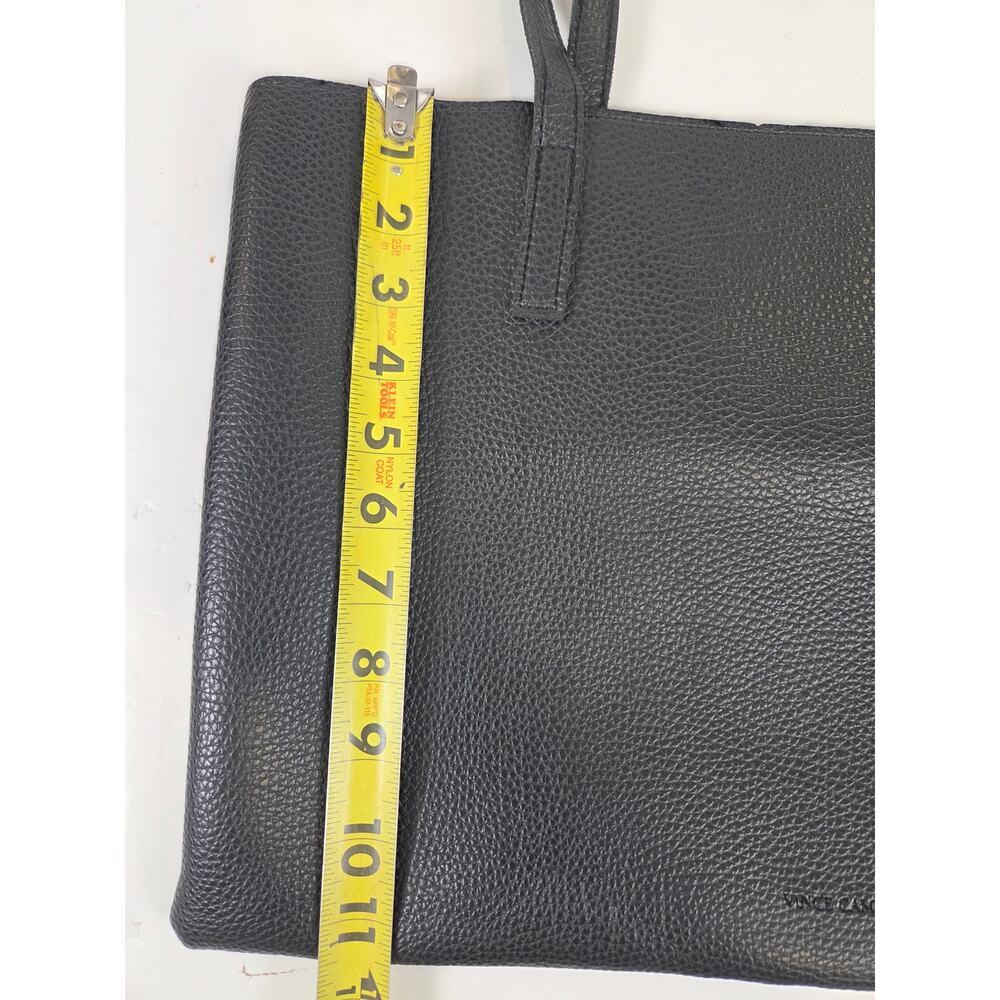 Vince Camuto Pebbled Black Leather Tote Shoulder Bag Purse - Picture 3 of 6